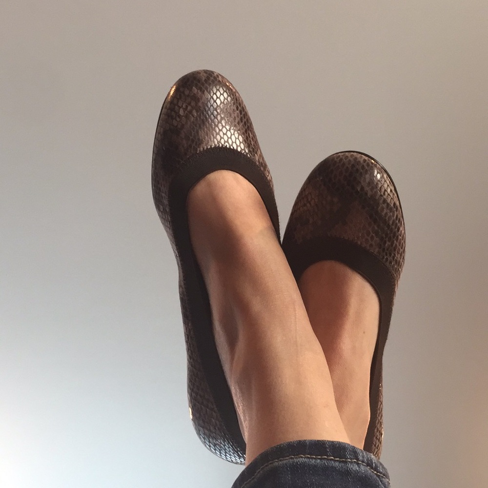 Printed Snakeskin SW Lastikon Ballet Flats